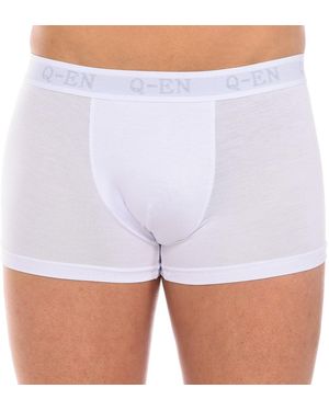 Q En Bamboo Elastic Breathable Boxer Shorts Q500 - White