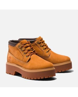 Timberland Stone Street Nellie Leren Gele Dameslaarzen - Bruin