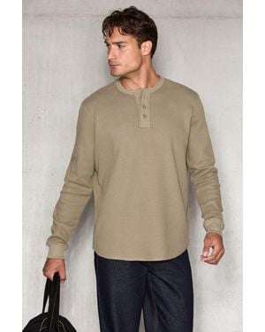 Grimelange Button Crew Neck Sweatshirt - Natural