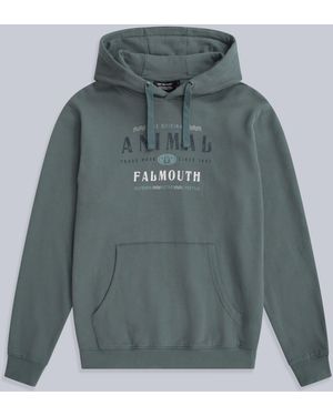 Mountain Warehouse 'River' Falmouth Regional Hoodie With Kangaroo Pocket Warm Cosy Pullover Cotton - Grey