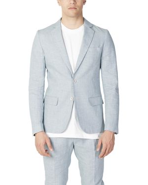 Antony Morato Linen Blazer Slim Fit Model - Blue