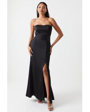 Coast Bandeau Satin Bridesmaids Maxi Dress With Removable Sash - White