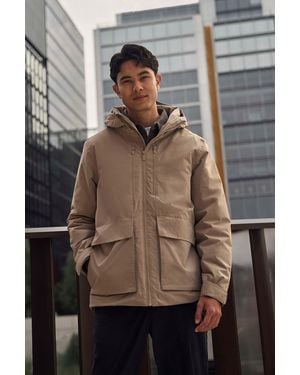 Mountain Warehouse 'Hague' Padded Jacket With Front Pockets Warm Cosy Coat - Natural