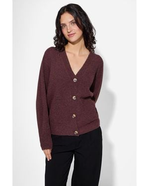 John Lewis Pocket Front Cardigan - Purple