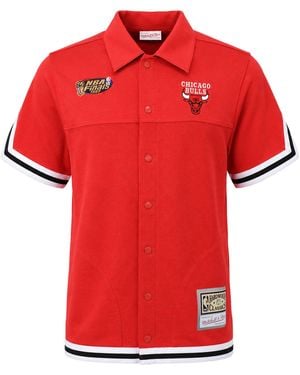 Mitchell & Ness Nba Chicago Bulls Warm Up Shooting Shirt - Red
