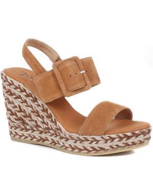 Jones Bootmaker Amerie Wedge Sandals - Brown