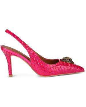 Kurt Geiger Leather Belgravia Slingback Court Shoes - Pink