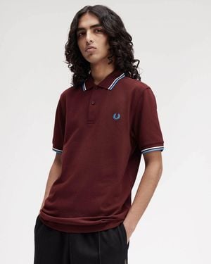 Fred Perry Twin Tipped Signature Polo Shirt - Red