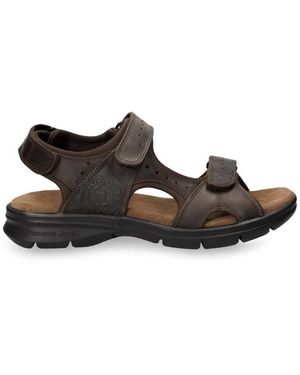 Panama Jack Salton Basics C1 Leather Sandals - Brown