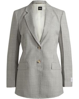 BOSS Womenss Regular-Fit Blazer Jacket - Grey