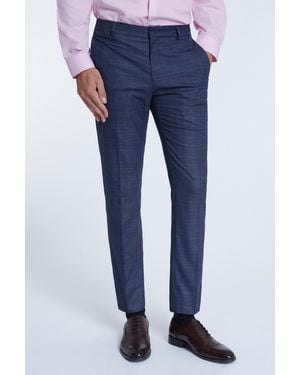 Limehaus Overcheck Trousers - Blue
