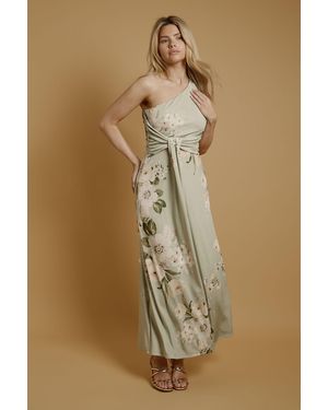 Oasis Trailing Camelia Jersey Bandeau Maxi Dress - Natural
