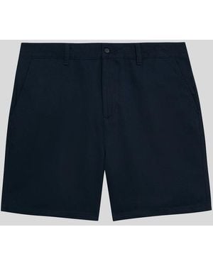 Lyle & Scott Linen Blend Drawstring Shorts - Blue