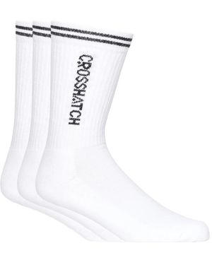 Crosshatch Peppy Sports Socks (Pack Of 3) - White