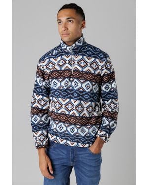 Nordam Quarter Zip Funnel Neck Polar Fleece - Blue