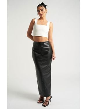 Urban Bliss Maxi Pu Skirt - Black