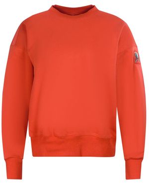 Parajumpers Plain Oversized Sweatshirt Cotton - Orange