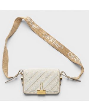 Off-White c/o Virgil Abloh Smr Rafia Mini Flap Bag - Metallic