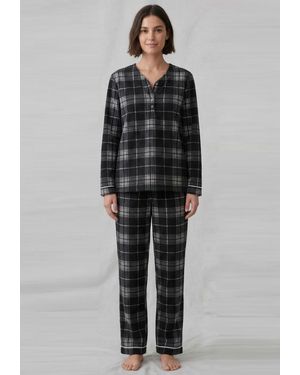 Gap Pyjama Flannel Sleep Set - Black