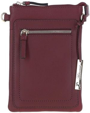 Ashwood Leather Real Crossbody Smart Phone Bag - Purple