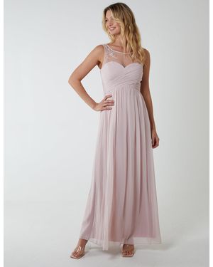 Blue Vanilla Embellished Maxi Dress - Purple