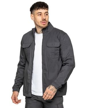 Enzo Lichtgewicht Funnel Neck Jacket - Blauw