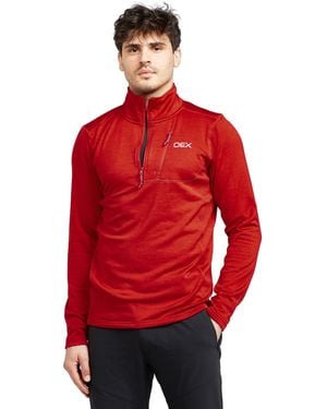 OEX Basalt Alpine Half Zip Top - Red
