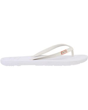 HUNTER Logo Flip-Flops - White
