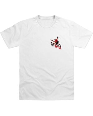 Park Fields Pierce Archive Ski Style Graphic T-Shirt Cotton - White