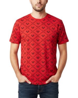 TRUE RELIGION 108050 T Shirts Short Sleeve Dimond Hs Ao Print Summer Tee - Red