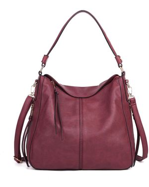 Woodland Leathers Hobo Shoulder Bag - Purple