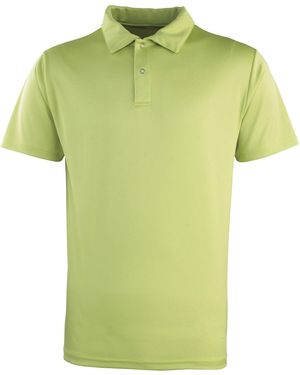 PREMIER Coolchecker Studded Plain Polo Shirt (Lime) - Green