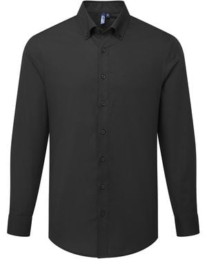 PREMIER Supreme Oxford Long-Sleeved Formal Shirt - Black