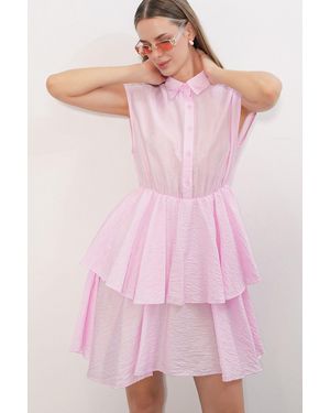Bigdart Viscose Nylon Knit Dress - Pink