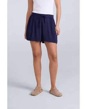 Mountain Warehouse 'Ria' Beach Shorts With Front Pockets Summer Bottoms Viscose - Blue