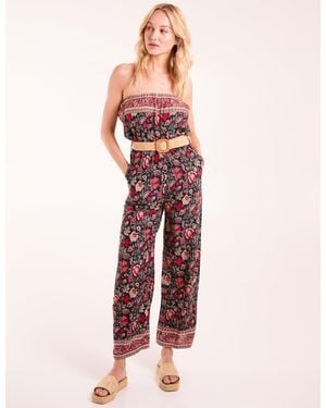 Blue Vanilla Belted Bandeau Jumpsuit - Pink