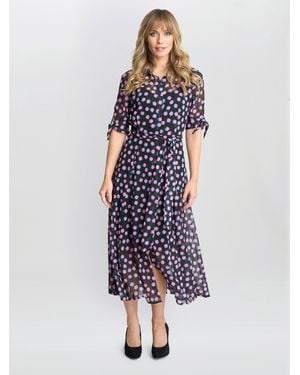 Gina Bacconi Adrienne Shirt Dress - Blue