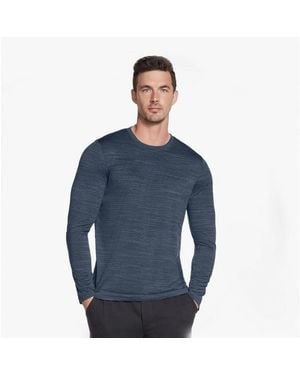 Skechers M3Lt157/Blgy On The Road Long Sleeve T-Shirt Smoke - Blue