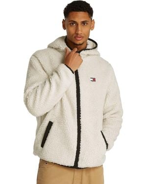 Tommy Hilfiger Regular Badge Teddy Cardigan - Natural