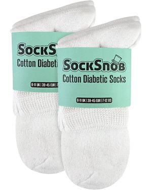 Sock Snob 6 Pack Ankle Diabetic Socks Cotton Rich Breathable Everyday - Green