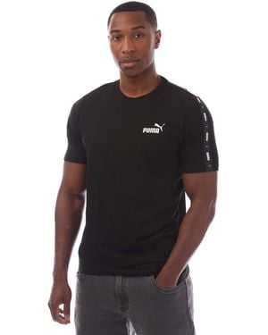 PUMA Ess+ Tape T-Shirt - Black