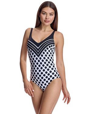 Ory V-Neck Swimsuit With Cups W250376 - Blue