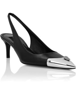 Philipp Plein Slingback Schoenen Skull - Wit