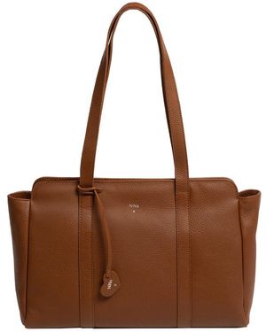 NiNa Amora 'Inês' Leather Handbag - Brown