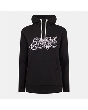 Ecko' Unltd Scarlett Hooded Neck Lettering Sweatshirt - Black