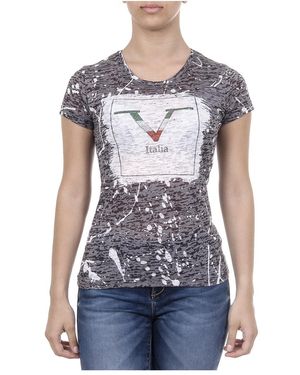 Versace 19.69 Abbigliamento Sportivo V T-Shirt Short Sleeves Round Neck Ava - Blue