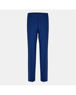 BOSS Solid Patterned Straight Chinos - Blue