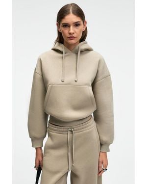 Grimelange Plain Hooded Pocket Sweatshirt - Natural