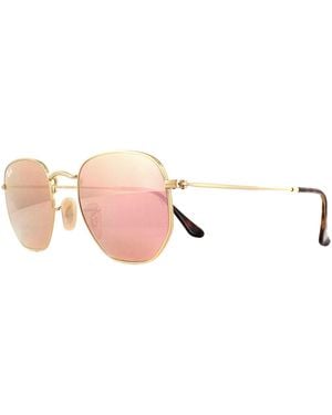 Ray-Ban Square Copper Flash Mirror Rb3548N Hexagonal - Pink
