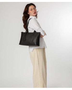 NiNa Amora 'Maria' Leather Tote Bag - White
